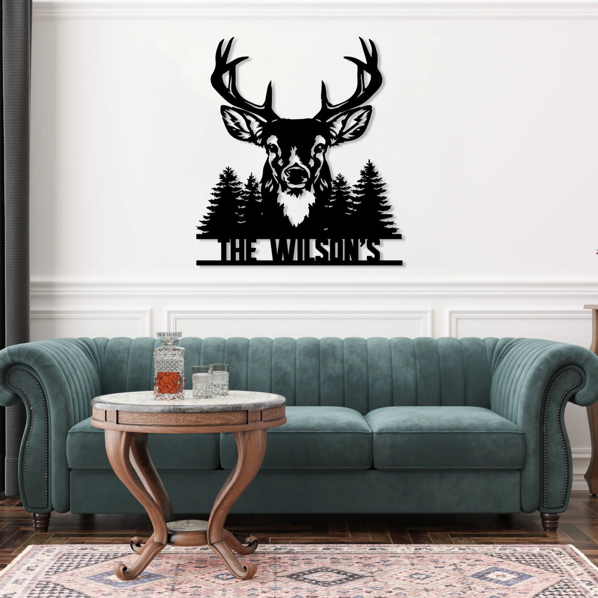 Personalized Deer Custom Metal Garden Sign Decor - BrossHome Metal Wall Art