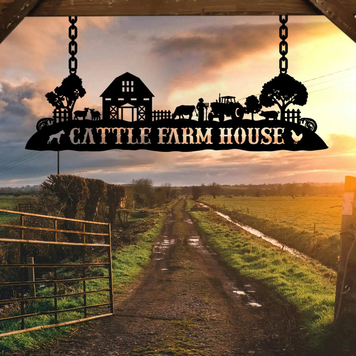 Personalized Farm House Metal Sign - BrossHome Metal Wall Art