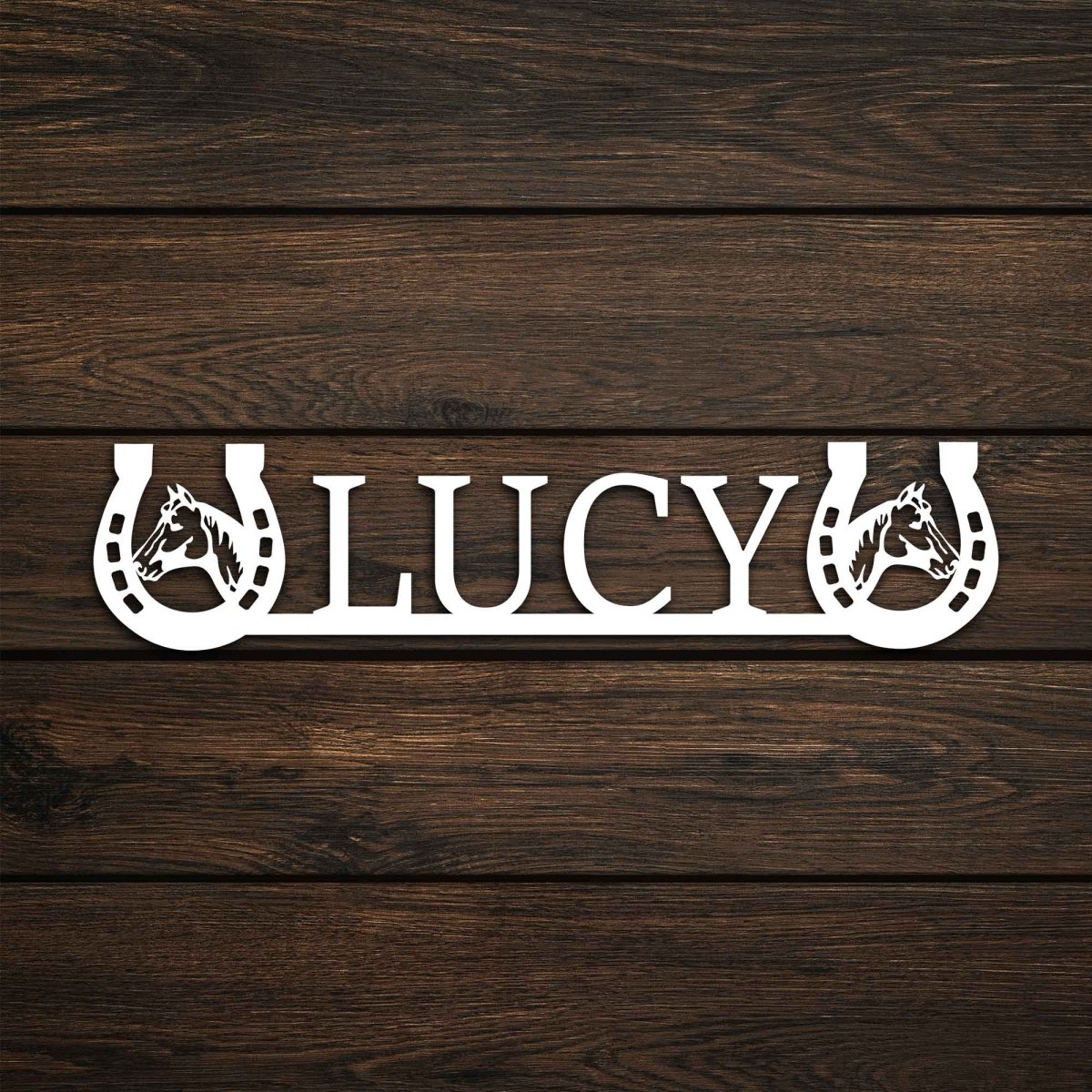 Personalized Horseshoe Metal Art with Horse Head - BrossHome Metal Wall Art