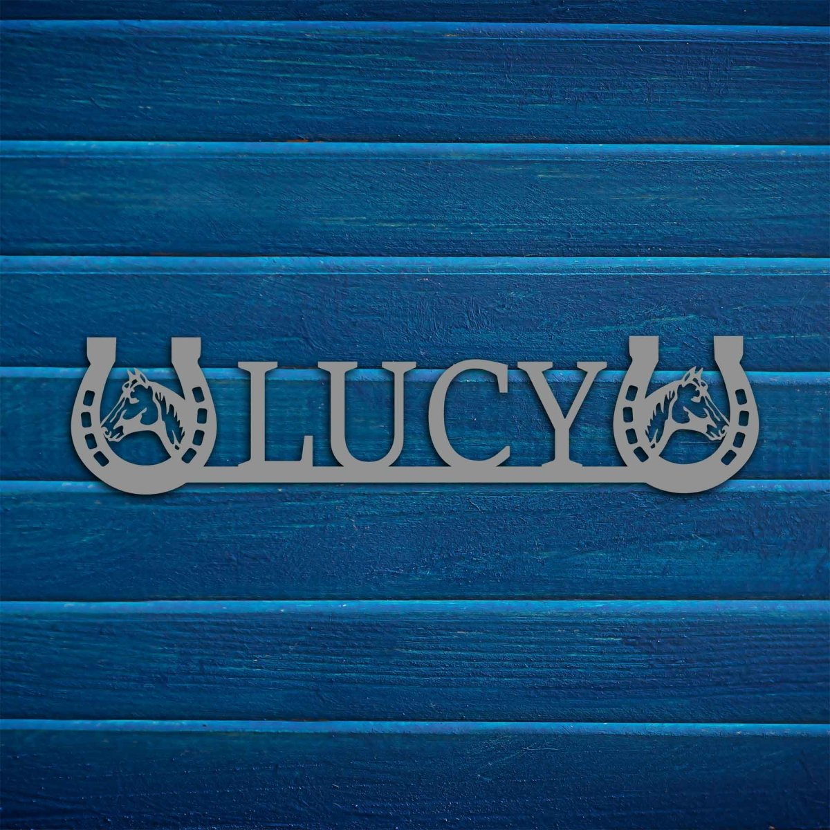 Personalized Horseshoe Metal Art with Horse Head - BrossHome Metal Wall Art