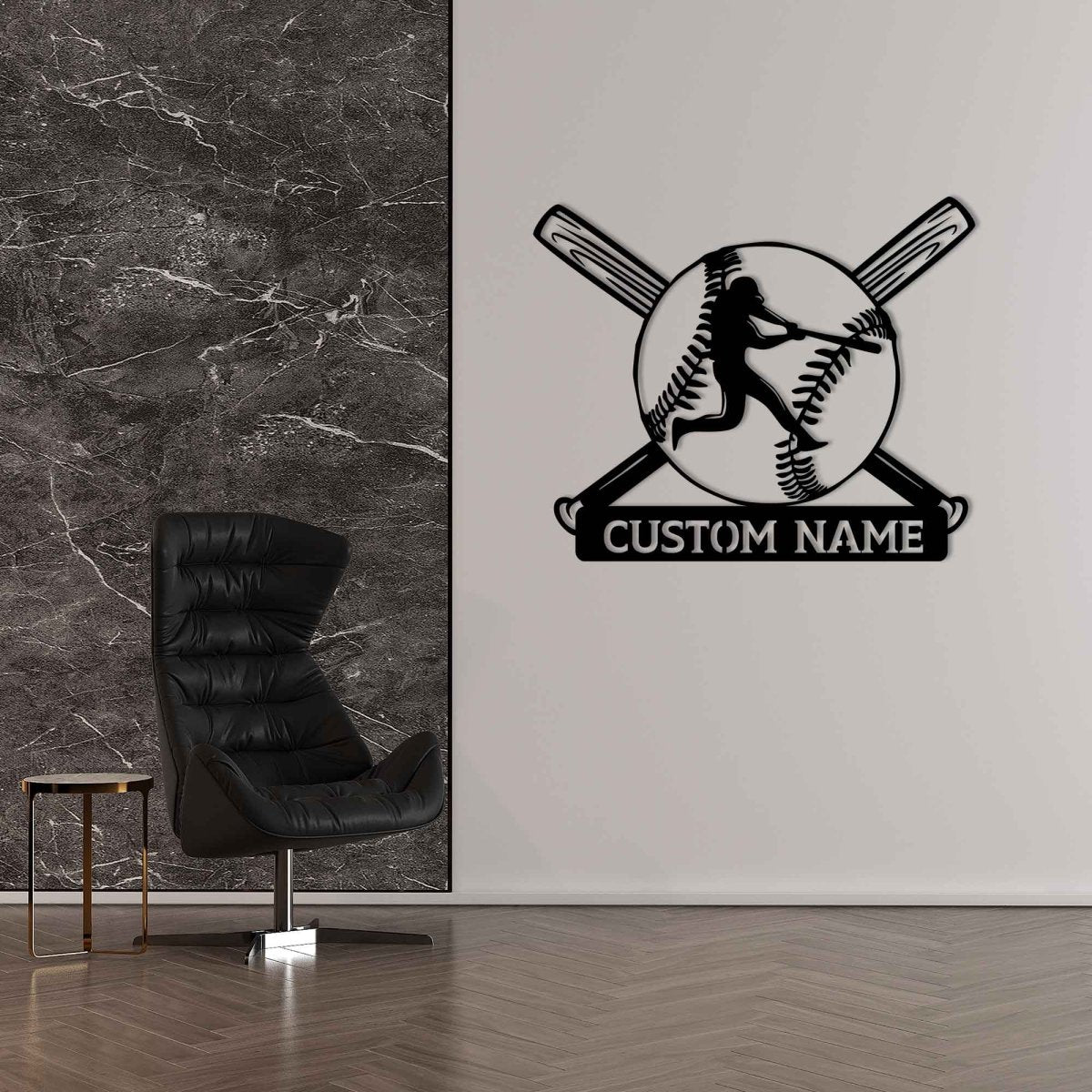 Personalized Metal Baseball Wall Art - BrossHome Metal Wall Art