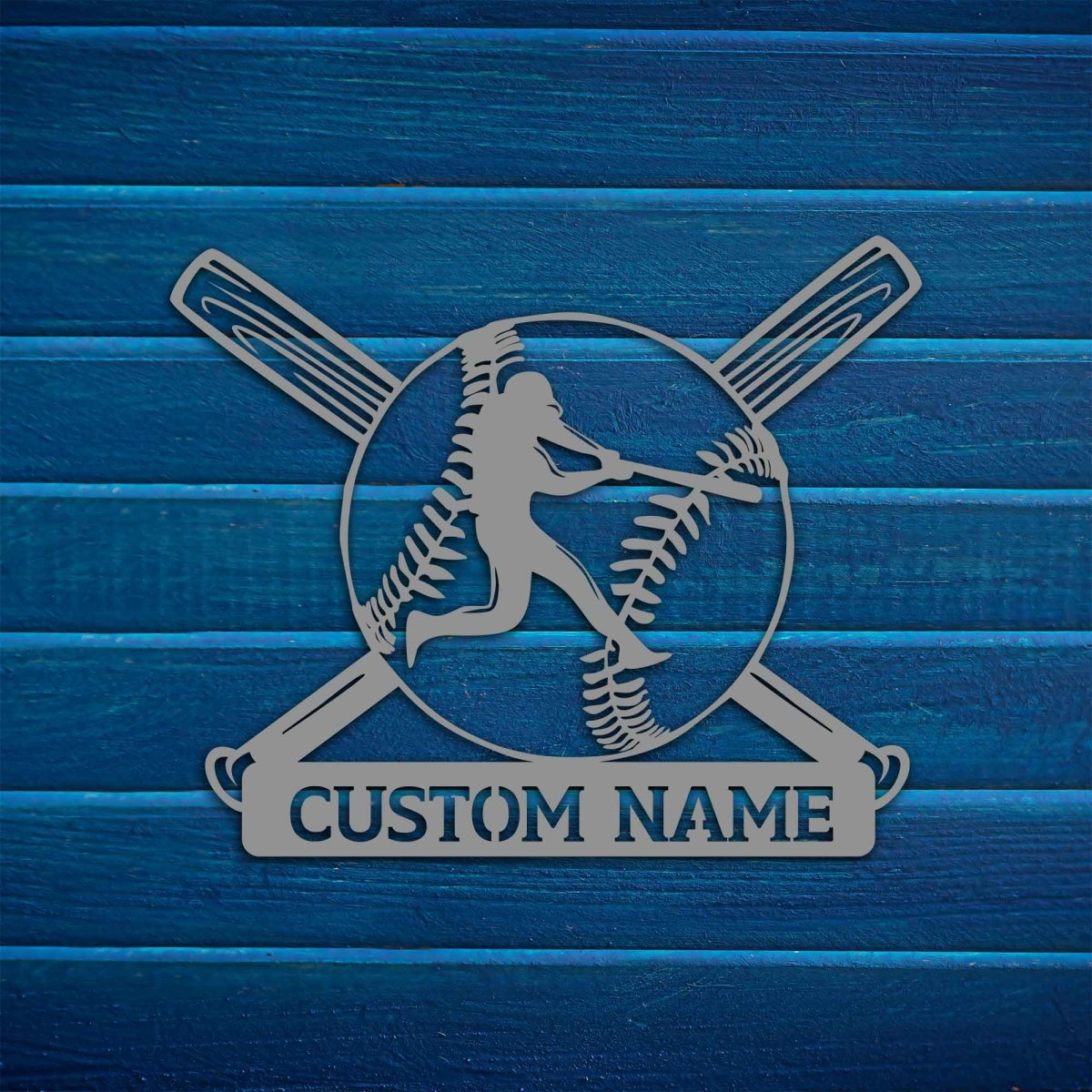 Personalized Metal Baseball Wall Art - BrossHome Metal Wall Art