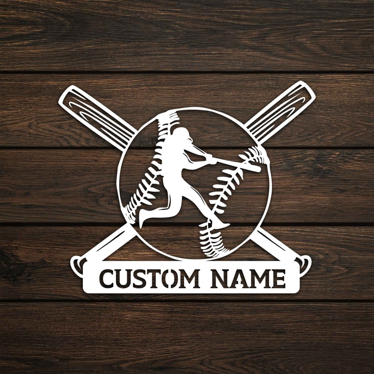 Personalized Metal Baseball Wall Art - BrossHome Metal Wall Art