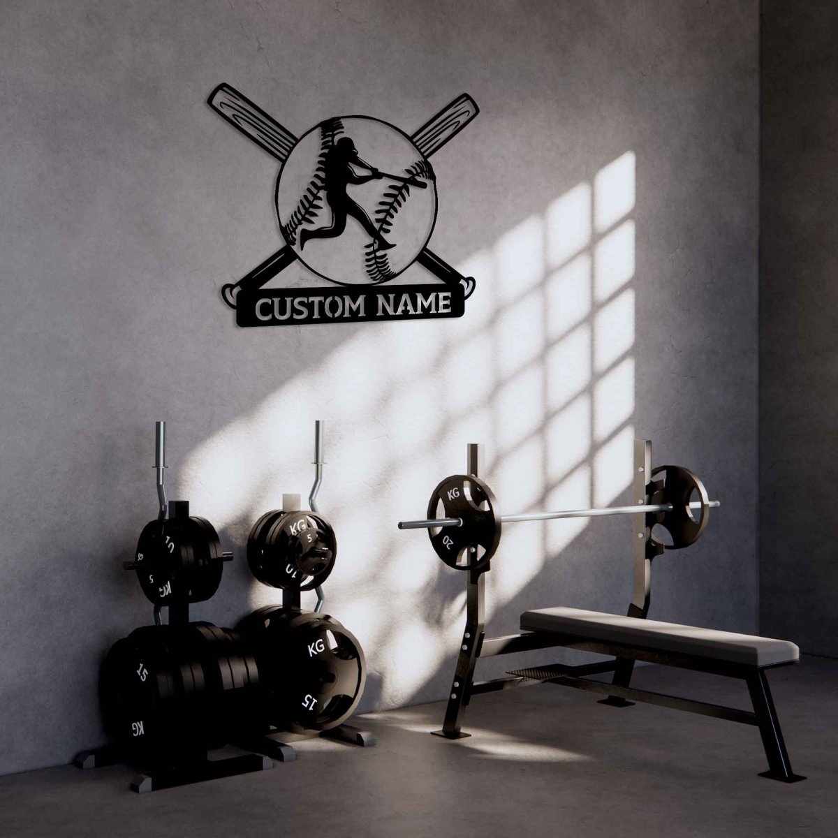 Personalized Metal Baseball Wall Art - BrossHome Metal Wall Art