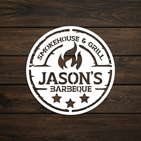Personalized Metal BBQ (Barbeque) Sign - BrossHome Metal Wall Art