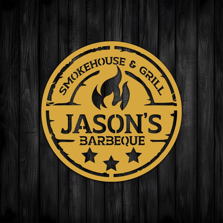 Personalized Metal BBQ (Barbeque) Sign - BrossHome Metal Wall Art