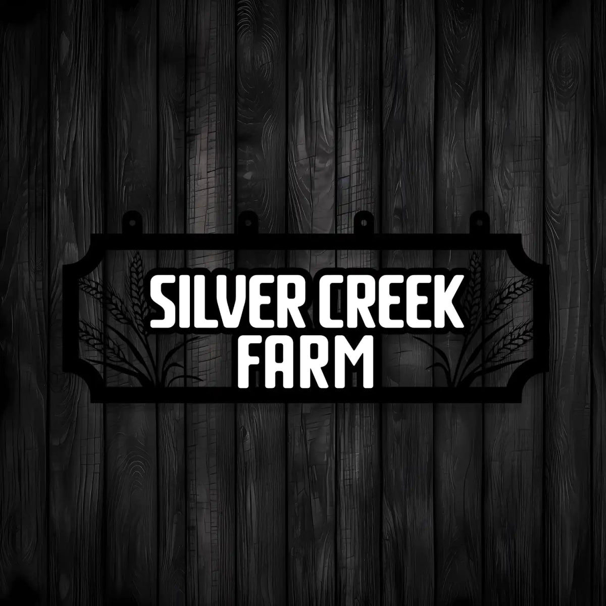 Personalized Metal Farm Sign with Wheat Stalks - BrossHome Metal Wall Art