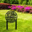 Personalized Metal Garden Sign Stake - Grandma's Garden Welcome Decor with Floral Design - BrossHome Metal Wall Art