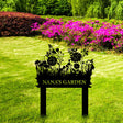 Personalized Metal Garden Stake Sign - Decorative Outdoor Floral Nameplate - BrossHome Metal Wall Art
