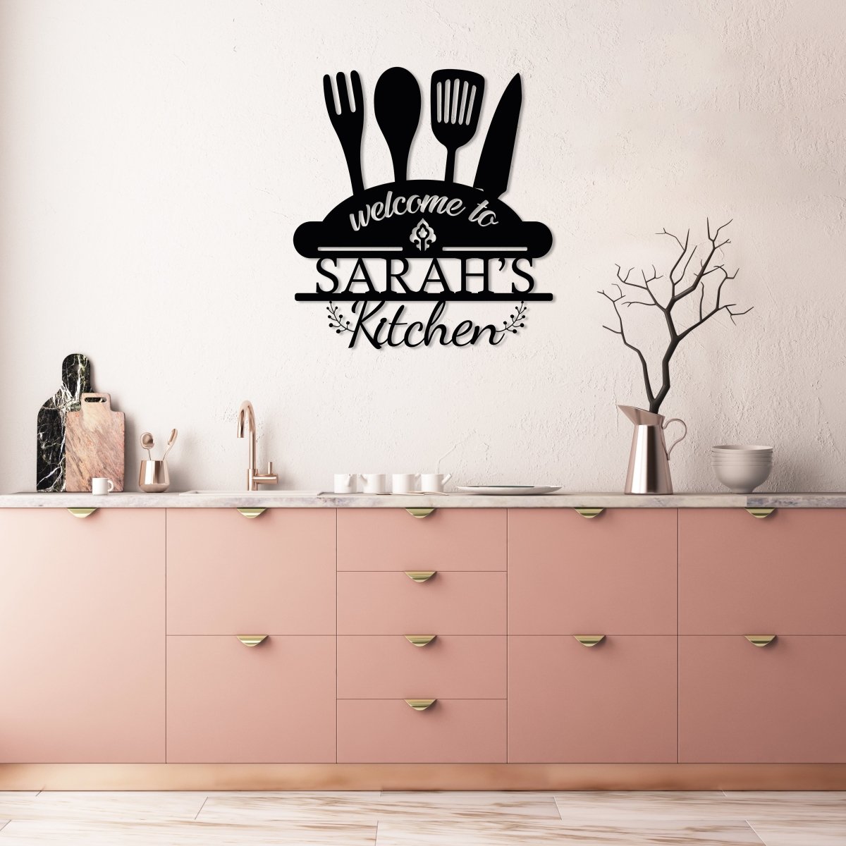 Personalized Metal Kitchen Sign - BrossHome Metal Wall Art