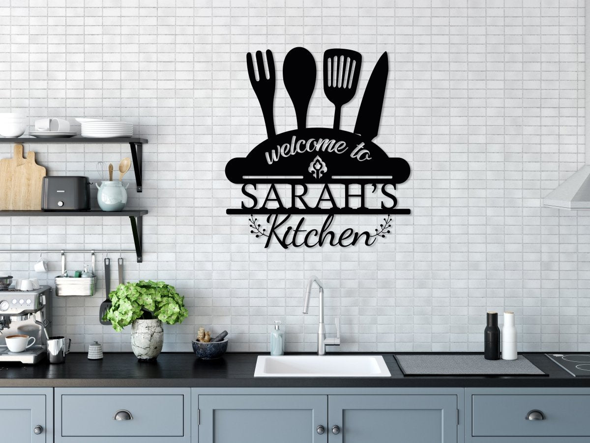 Personalized Metal Kitchen Sign - BrossHome Metal Wall Art