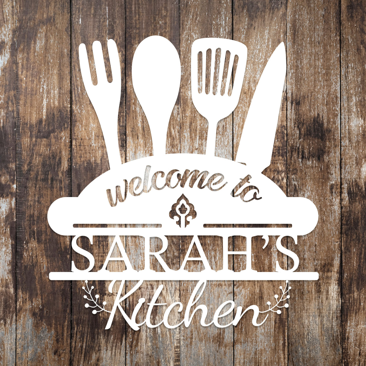 Personalized Metal Kitchen Sign - BrossHome Metal Wall Art
