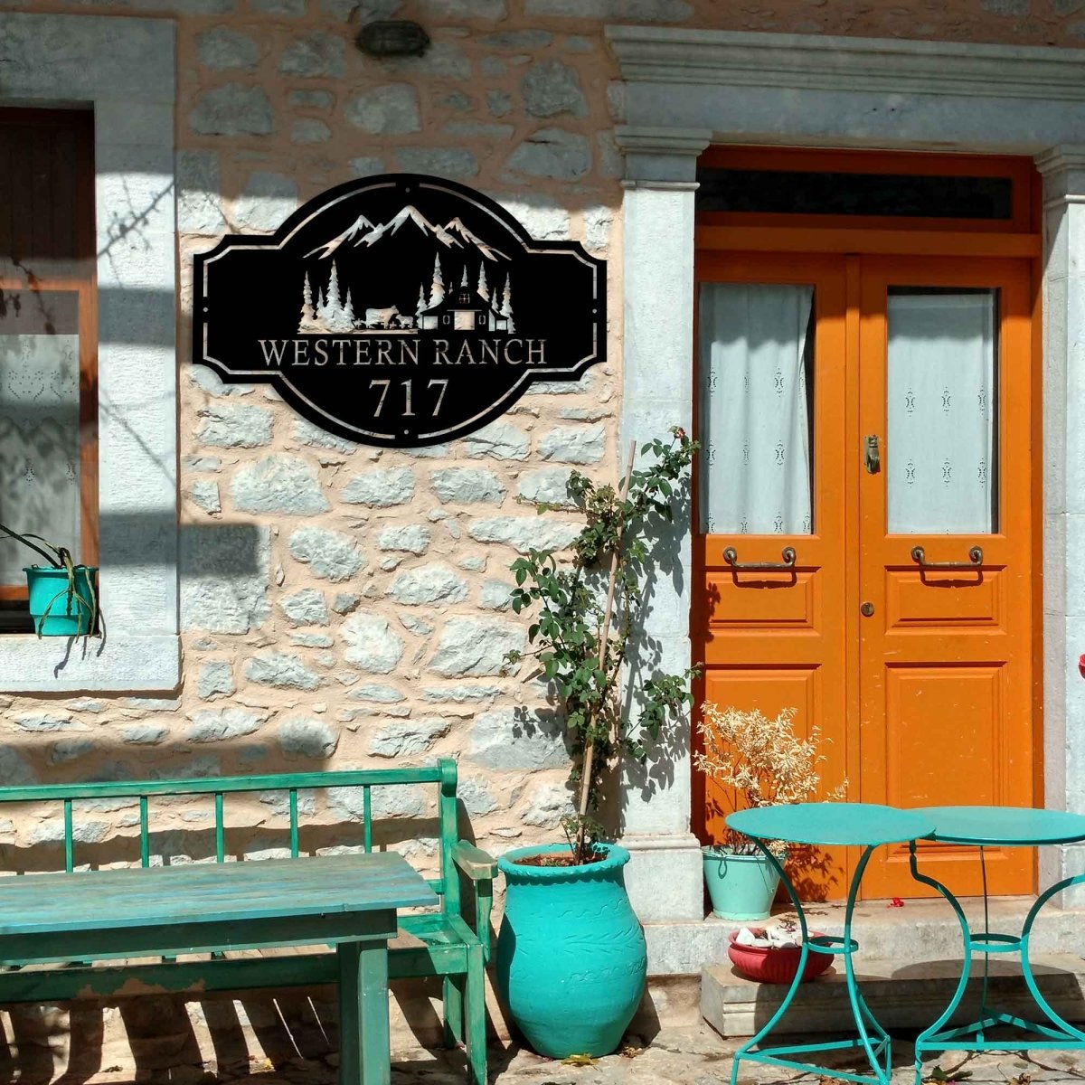 Personalized Metal Ranch Sign - BrossHome Metal Wall Art