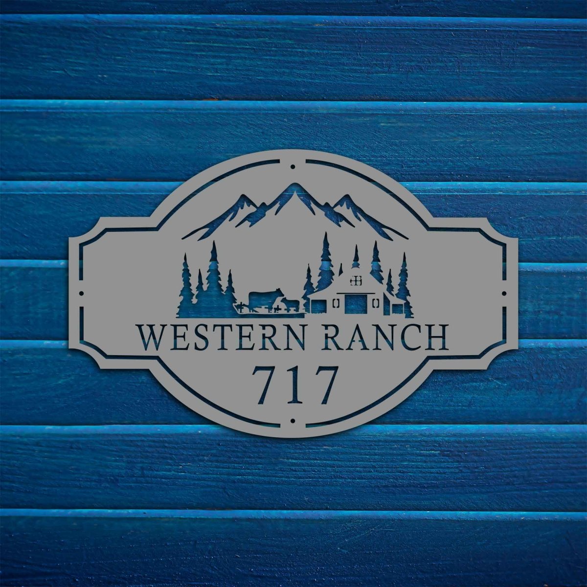 Personalized Metal Ranch Sign - BrossHome Metal Wall Art