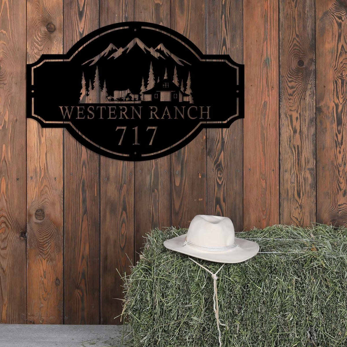 Personalized Metal Ranch Sign - BrossHome Metal Wall Art