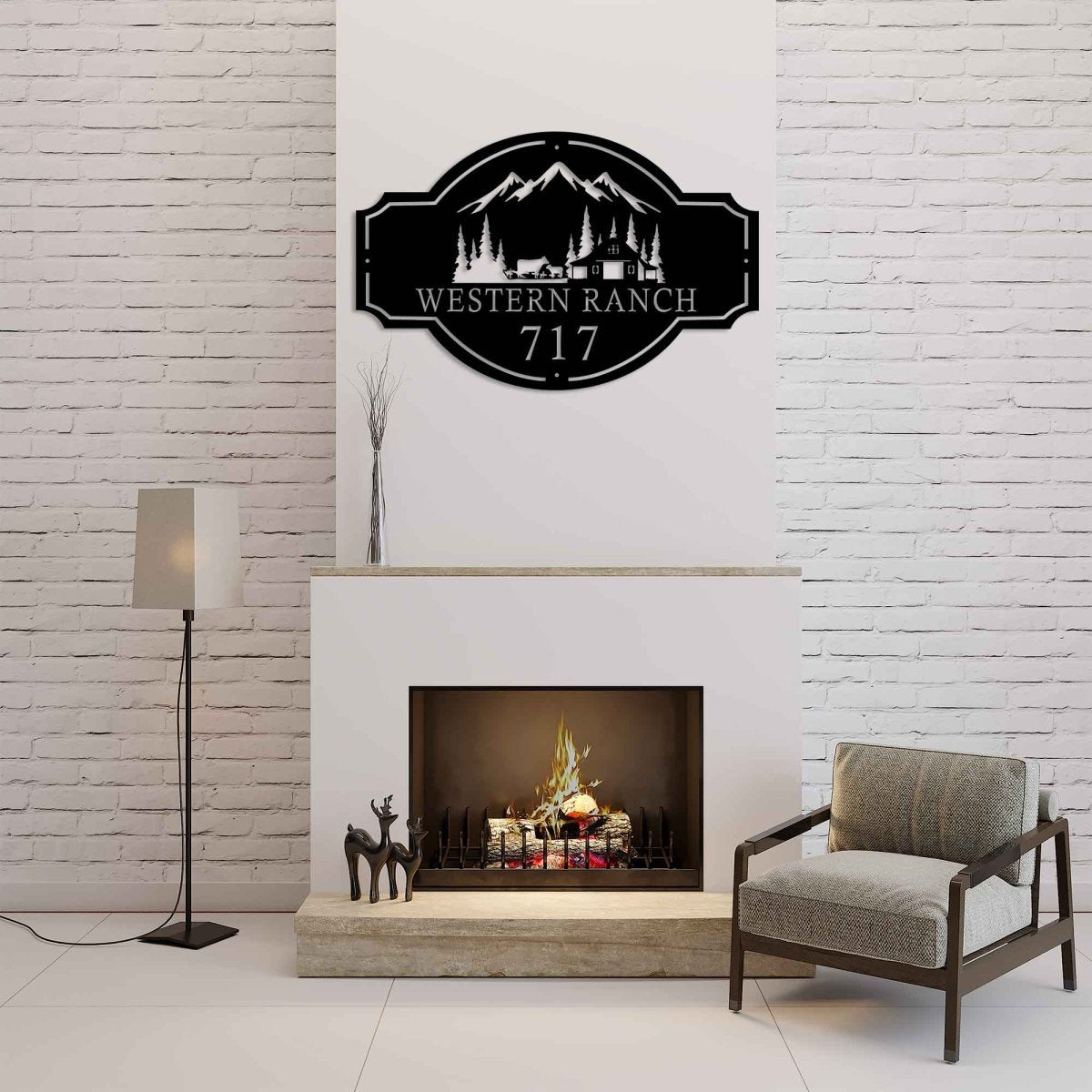 Personalized Metal Ranch Sign - BrossHome Metal Wall Art