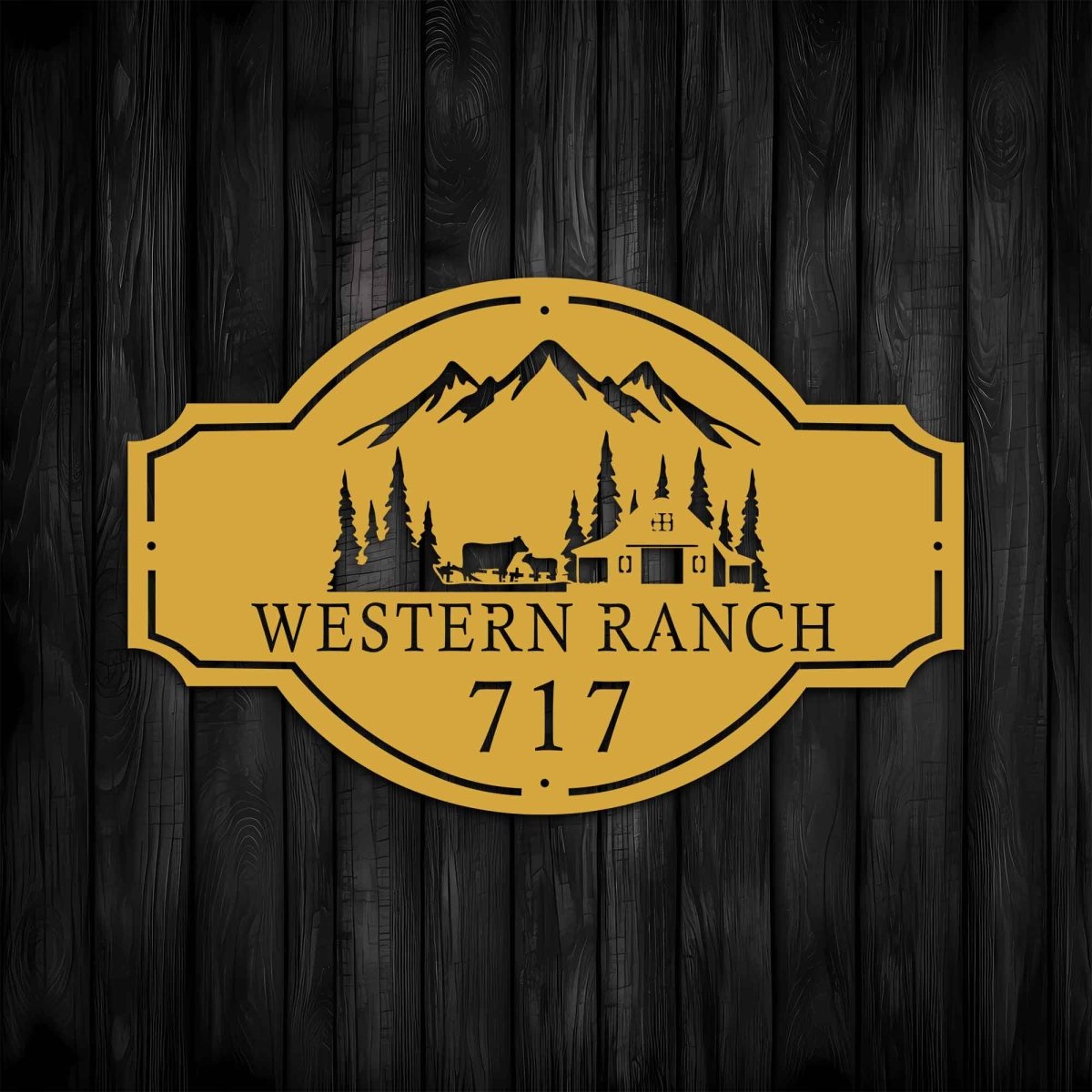Personalized Metal Ranch Sign - BrossHome Metal Wall Art