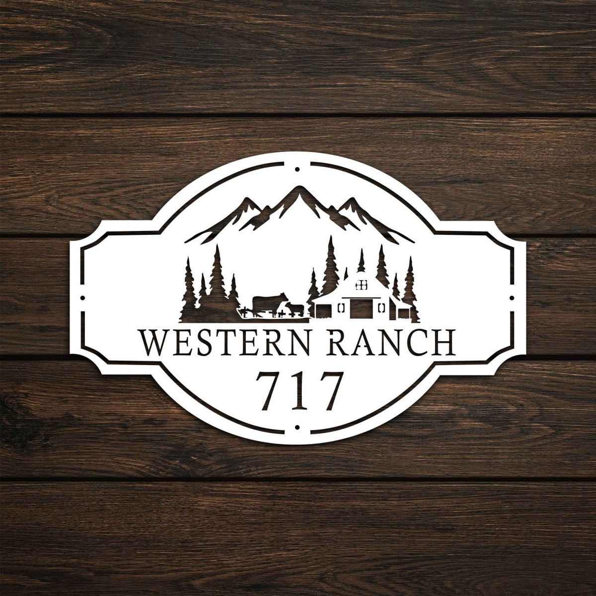 Personalized Metal Ranch Sign - BrossHome Metal Wall Art