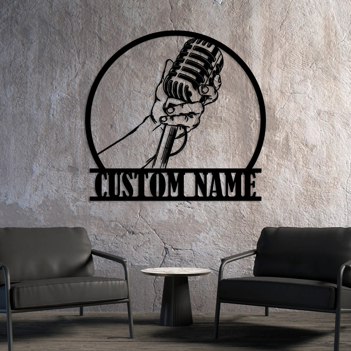 Personalized Microphone Metal Sign - BrossHome Metal Wall Art