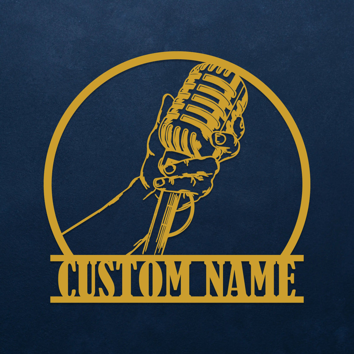 Personalized Microphone Metal Sign - BrossHome Metal Wall Art