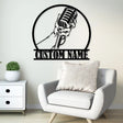 Personalized Microphone Metal Sign - BrossHome Metal Wall Art