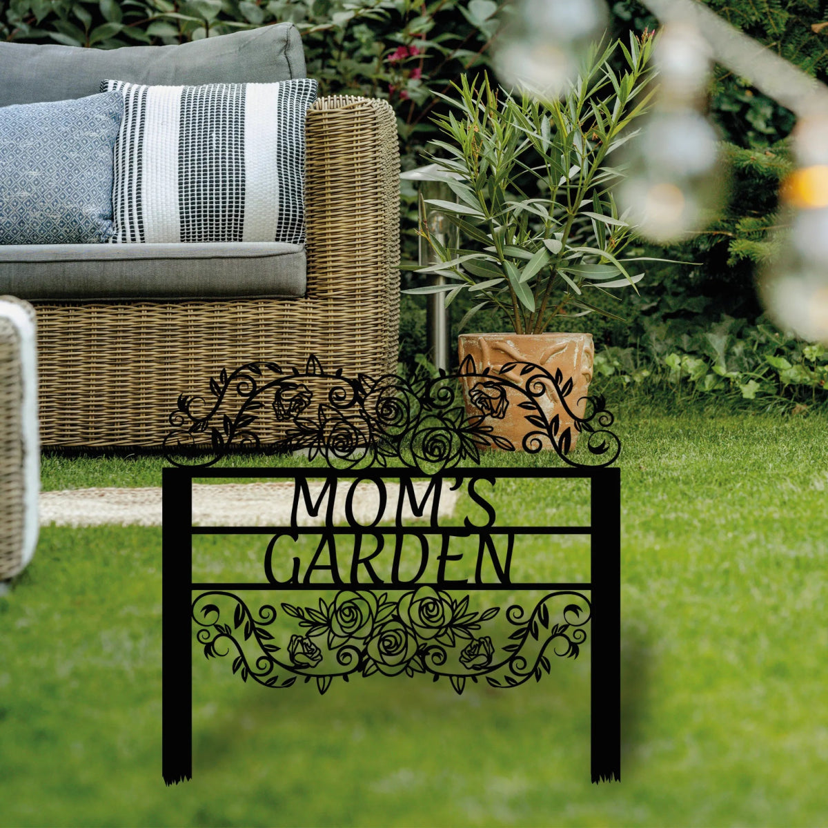 Personalized Rose Garden Sign - BrossHome Metal Wall Art