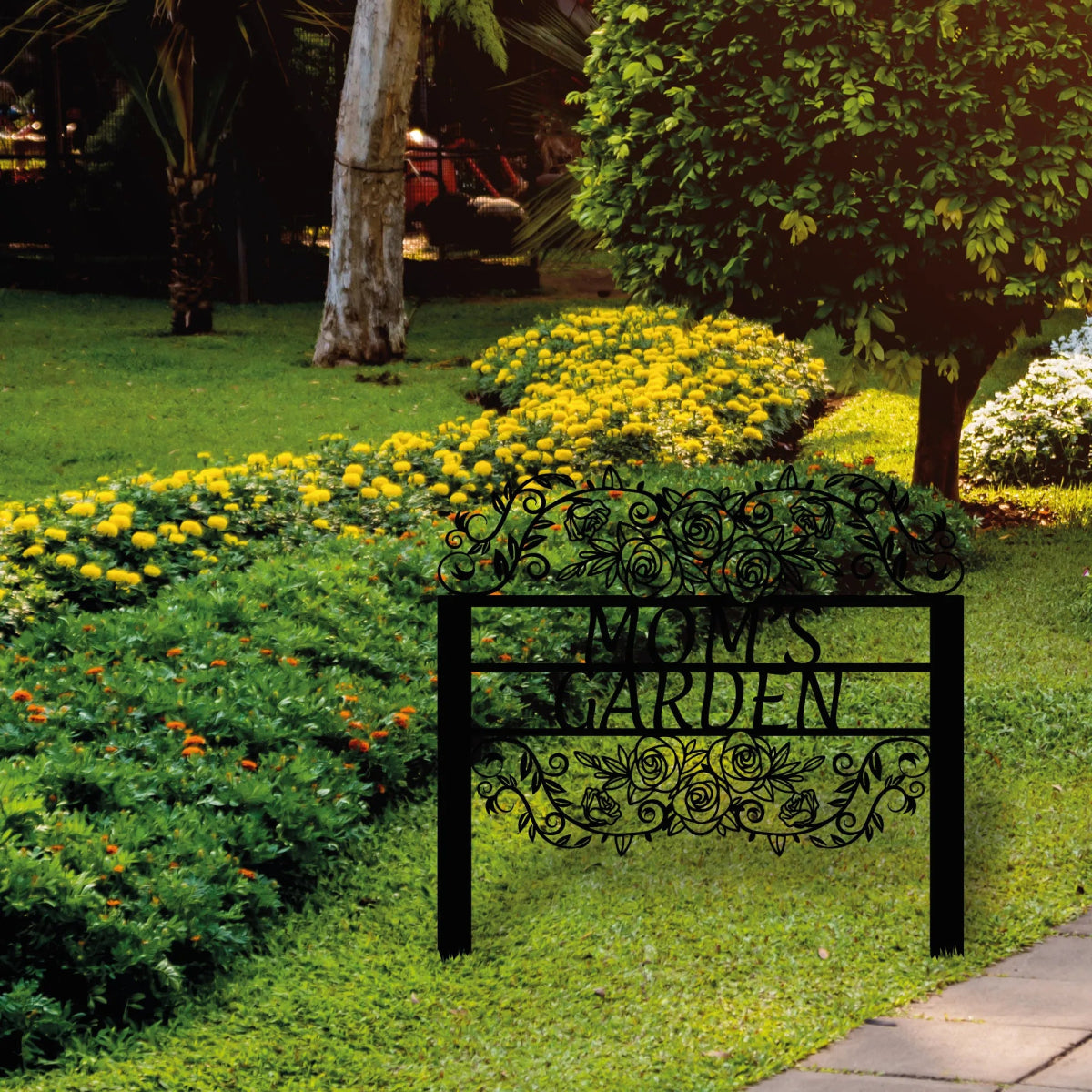 Personalized Rose Garden Sign - BrossHome Metal Wall Art