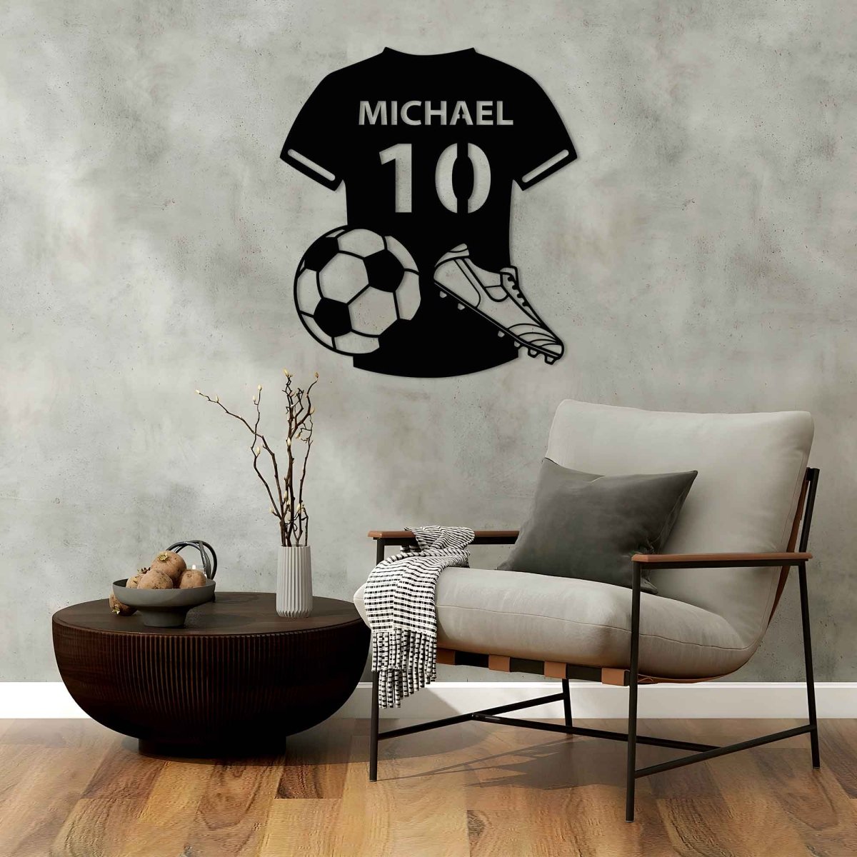Personalized Soccer Jersey Metal Wall Art - BrossHome Metal Wall Art