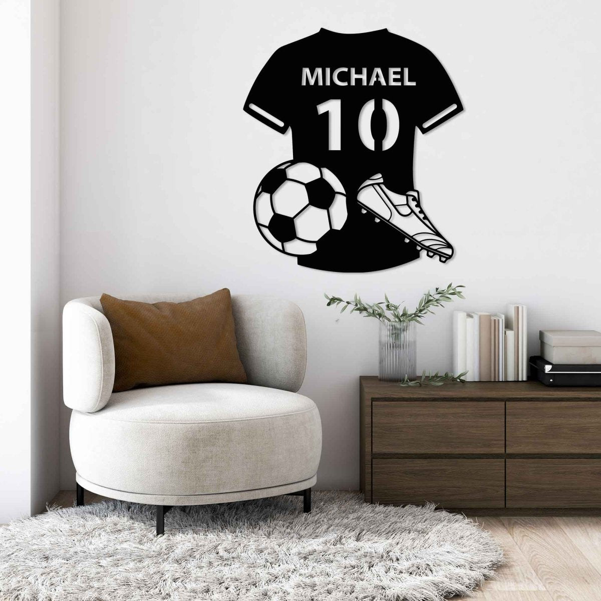Personalized Soccer Jersey Metal Wall Art - BrossHome Metal Wall Art