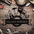 Personalized Workshop Metal Sign - BrossHome Metal Wall Art