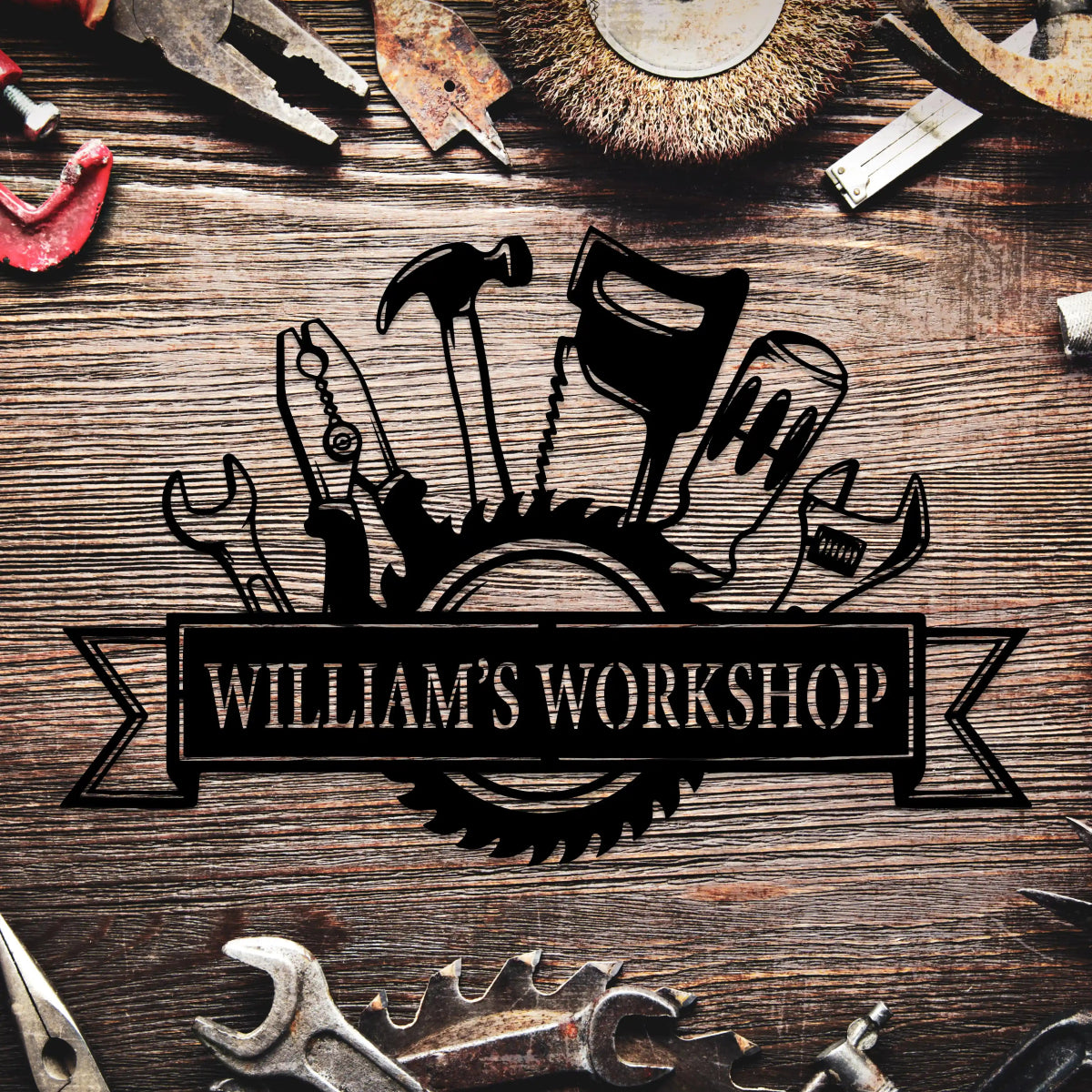 Personalized Workshop Metal Sign - BrossHome Metal Wall Art