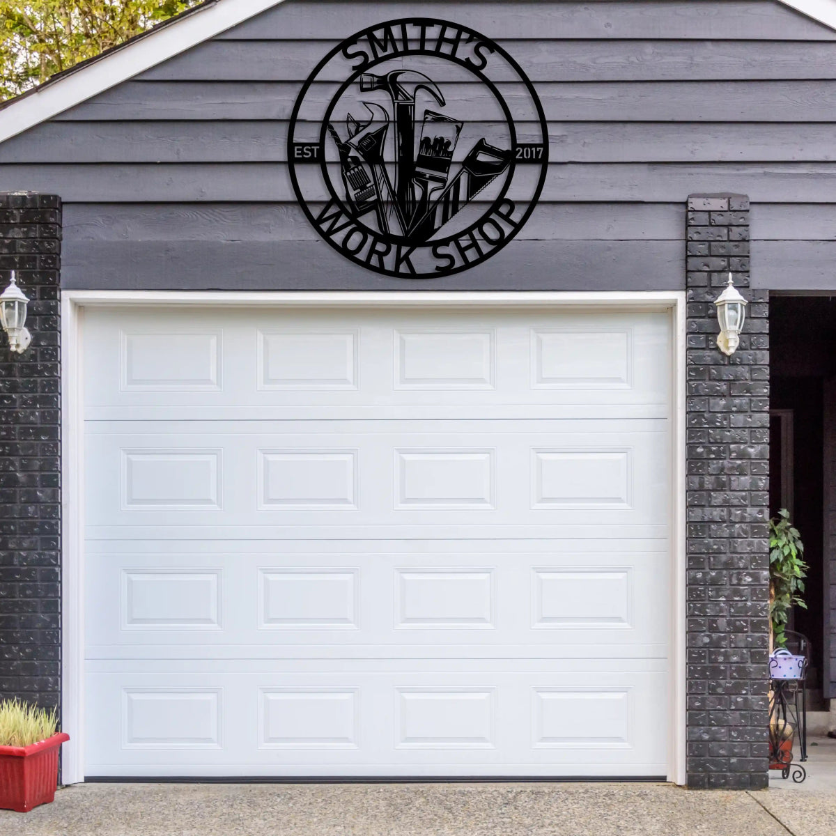 Personalized Workshop Sign with Established Date - BrossHome Metal Wall Art