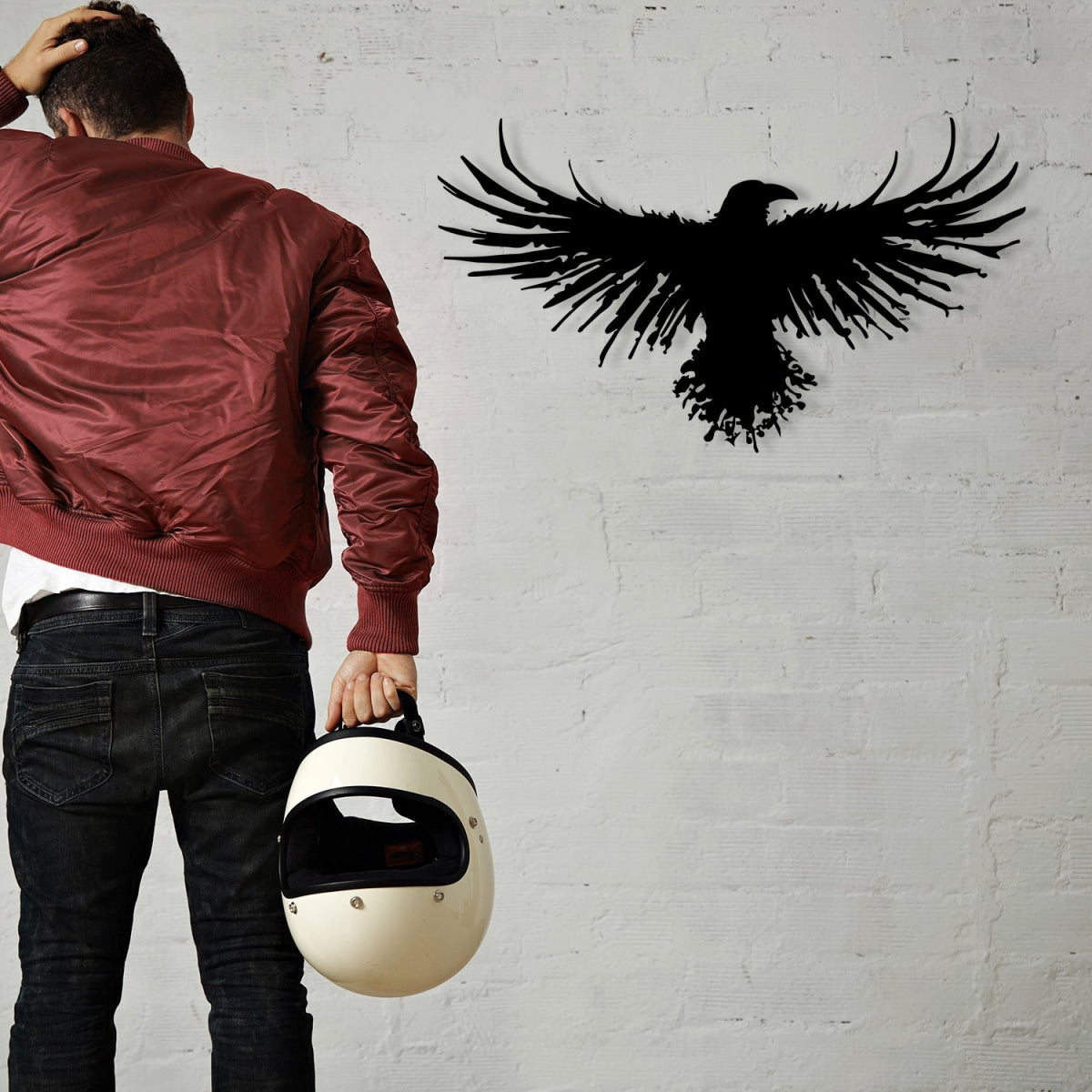 Raven Metal Wall Art Decor - BrossHome Metal Wall Art