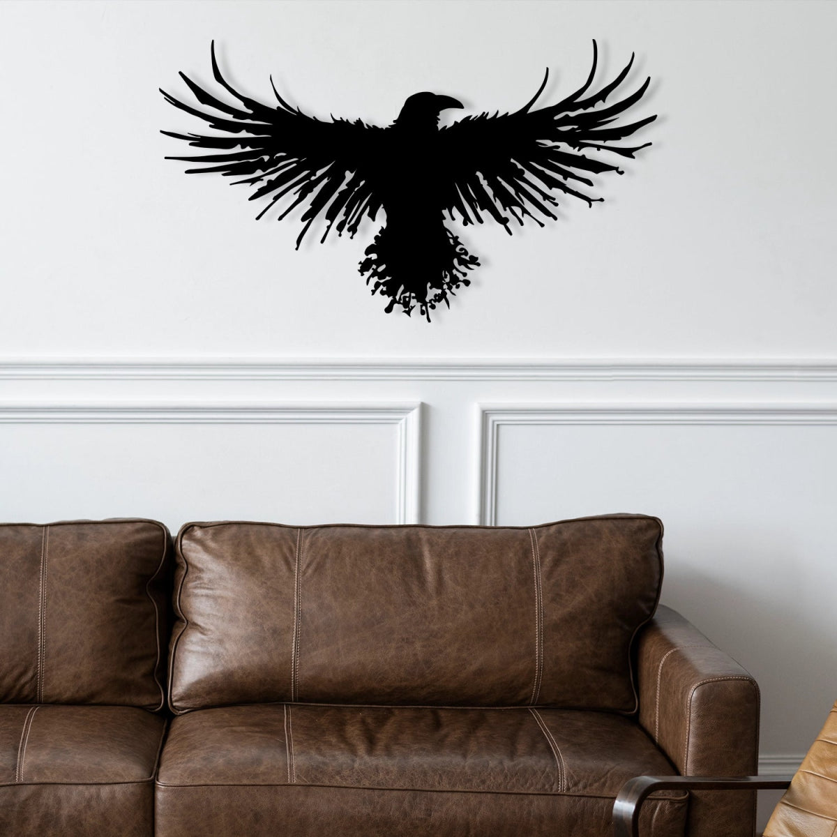 Raven Metal Wall Art Decor - BrossHome Metal Wall Art