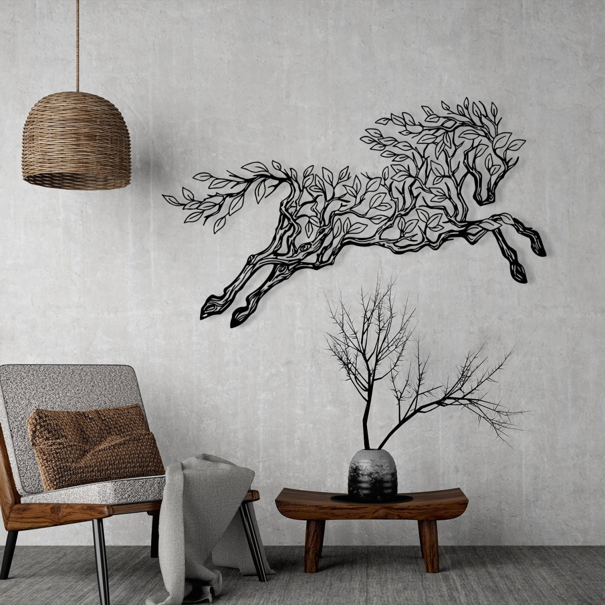Running Horse Metal Wall Art - BrossHome Metal Wall Art