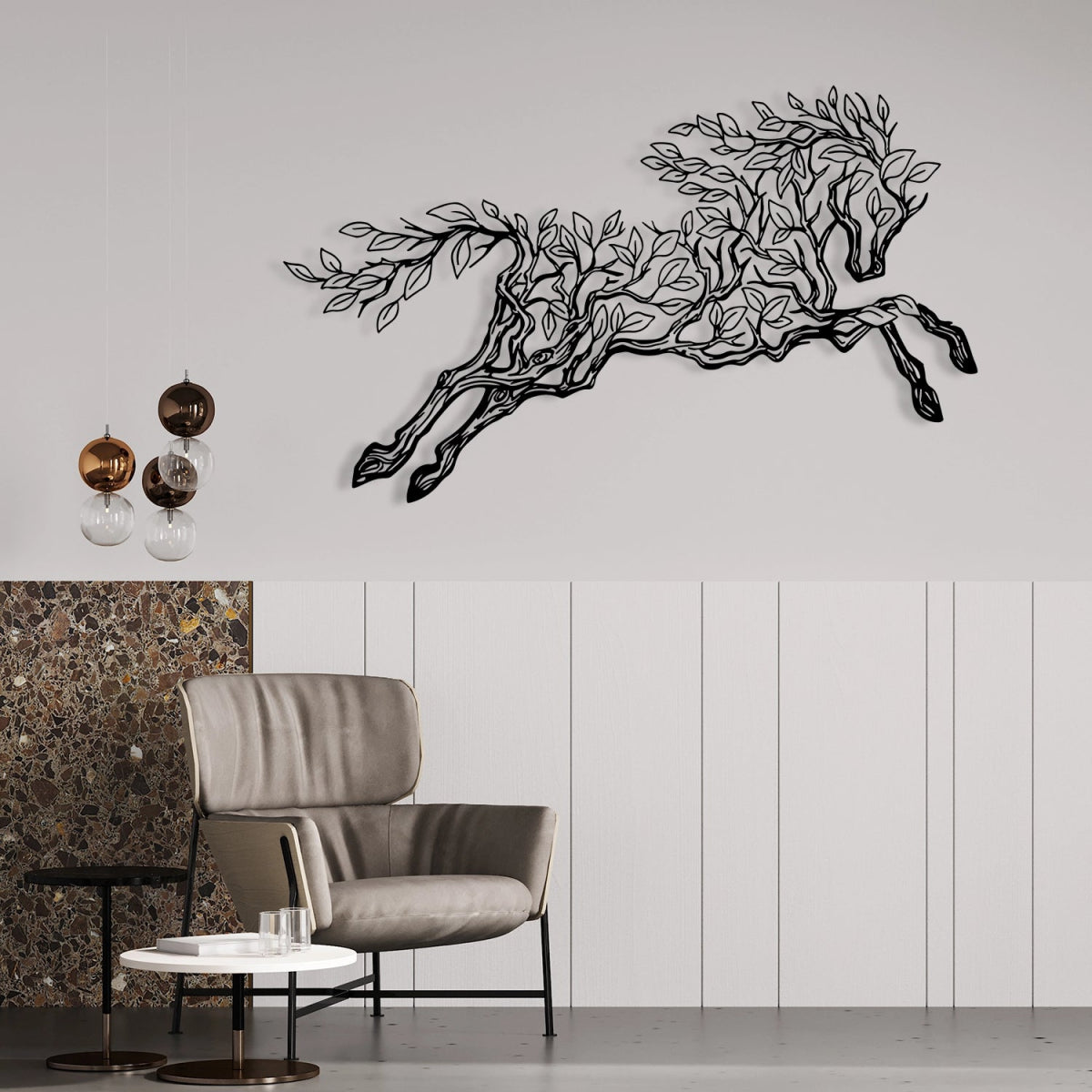 Running Horse Metal Wall Art - BrossHome Metal Wall Art