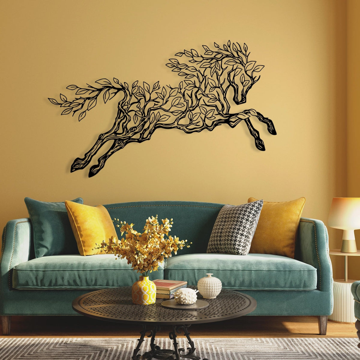 Running Horse Metal Wall Art - BrossHome Metal Wall Art