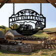 Rustic Tractor and Farm Entrance Sign - The Williams EST 1940s - BrossHome Metal Wall Art