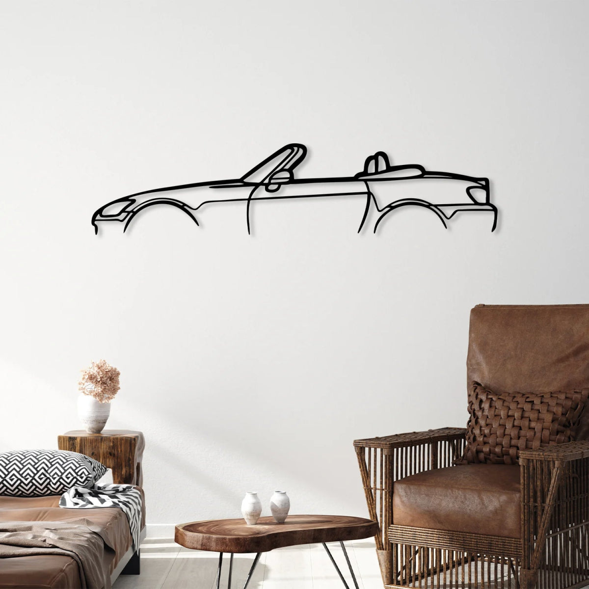 S2000 Car Silhouette Metal Wall Art - BrossHome Metal Wall Art