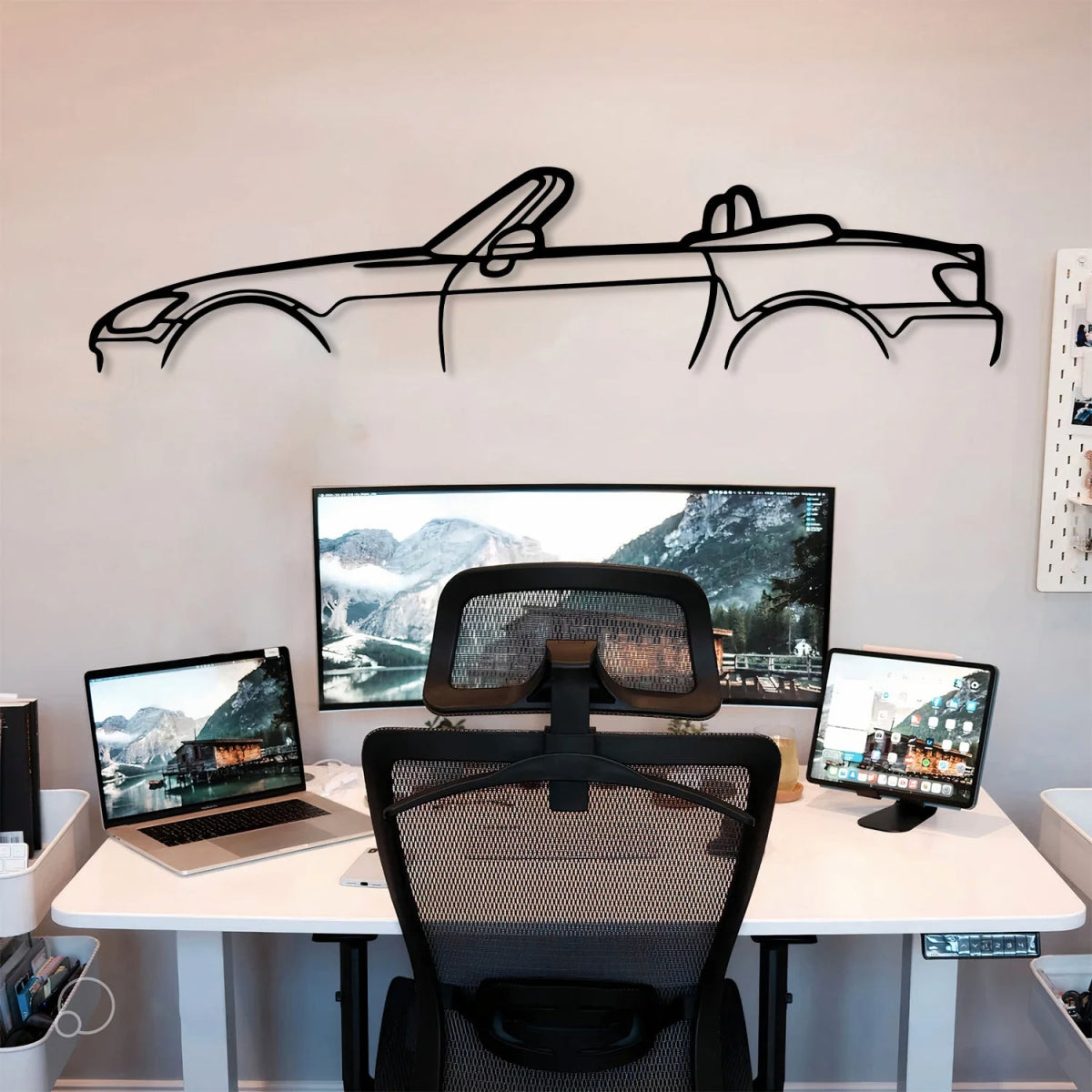 S2000 Car Silhouette Metal Wall Art - BrossHome Metal Wall Art