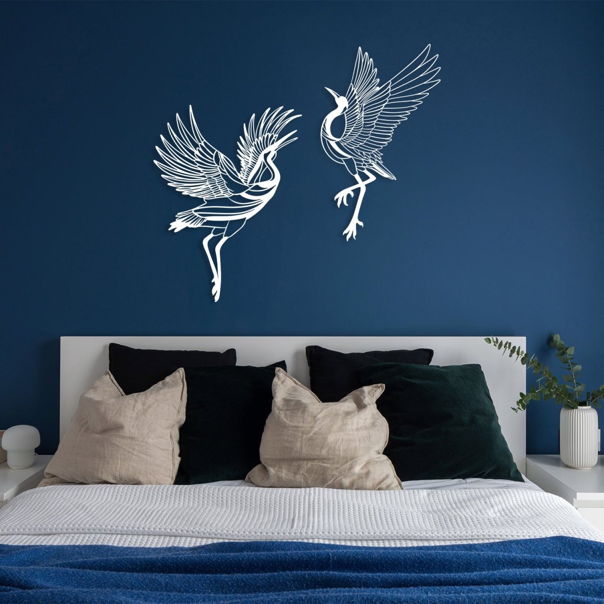 Sandhill Crane Metal Wall Art (Set of 2) - BrossHome Metal Wall Art