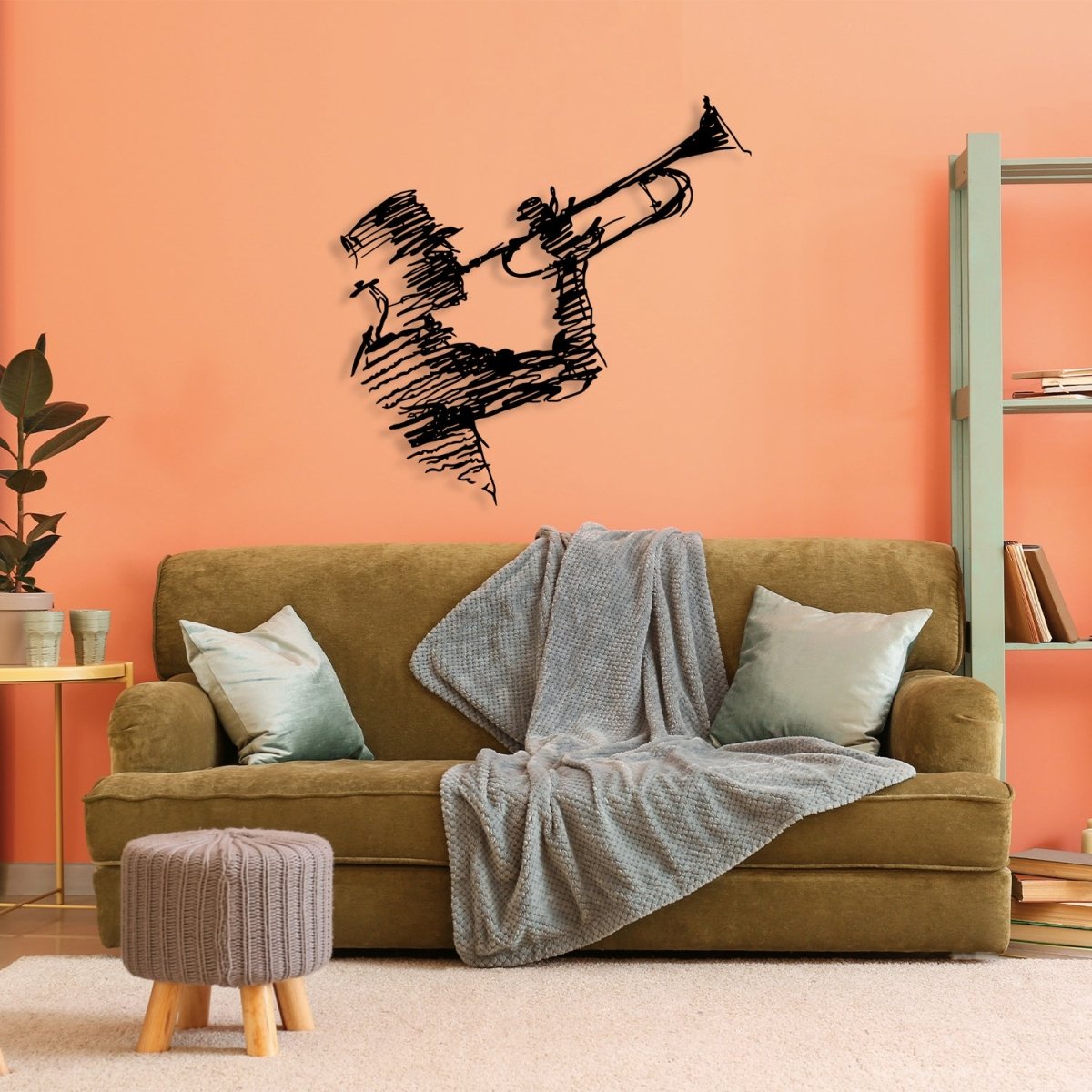 Saxophone Wall Art Metal - BrossHome Metal Wall Art