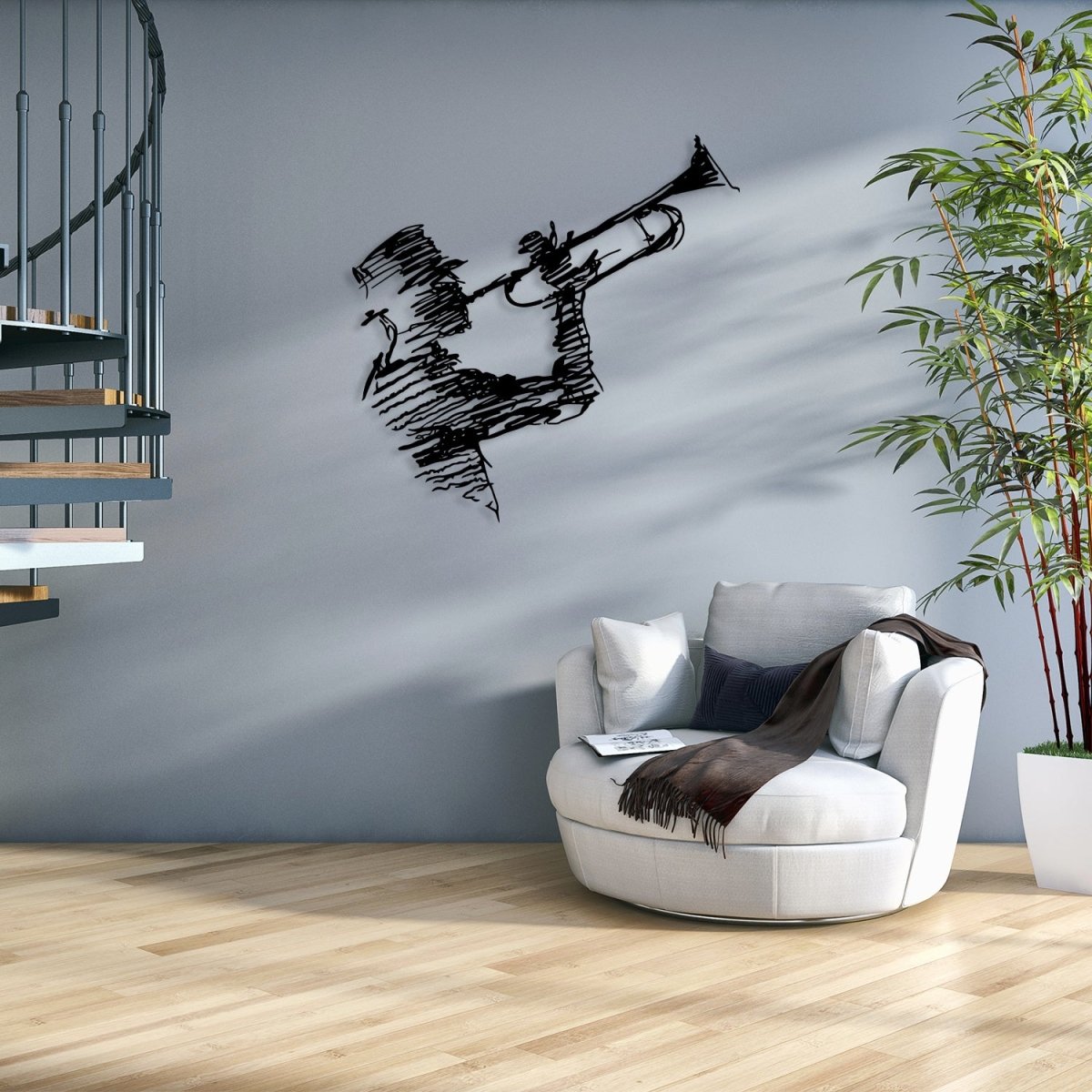 Saxophone Wall Art Metal - BrossHome Metal Wall Art