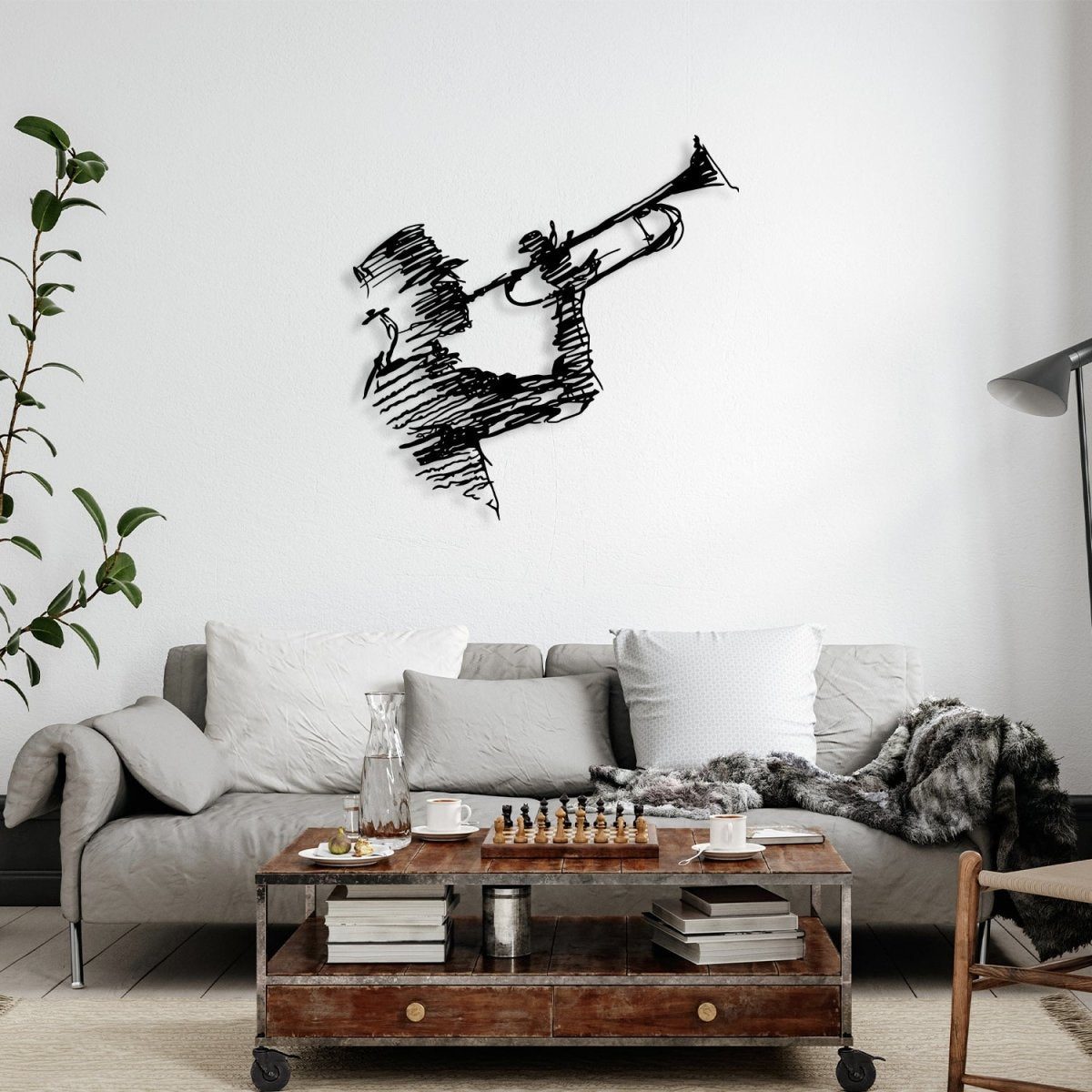 Saxophone Wall Art Metal - BrossHome Metal Wall Art