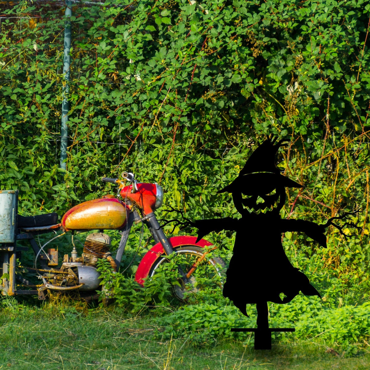Scarecrom Metal Garden Sign - BrossHome Metal Wall Art