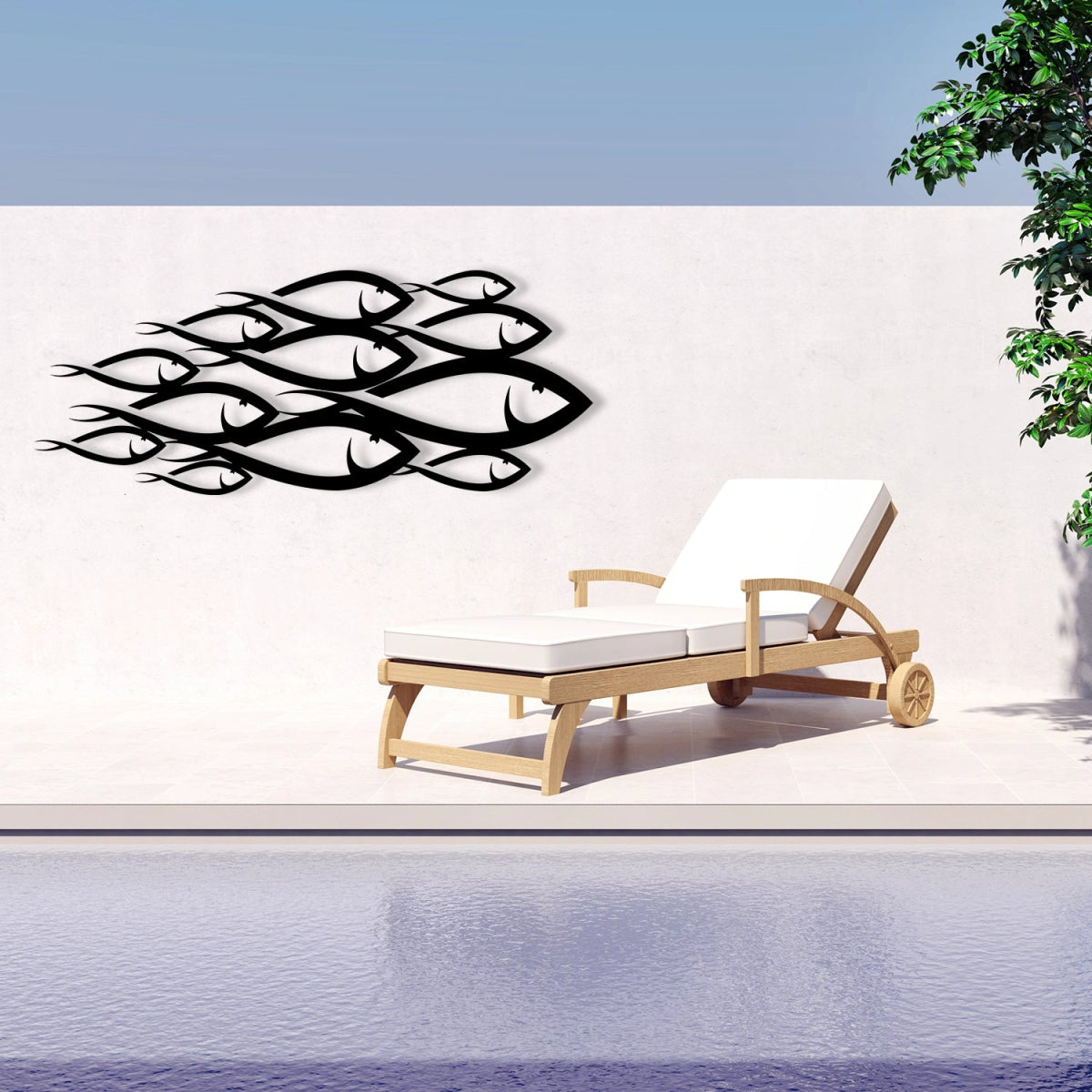 School Of Fish Metal Wall Decor - BrossHome Metal Wall Art