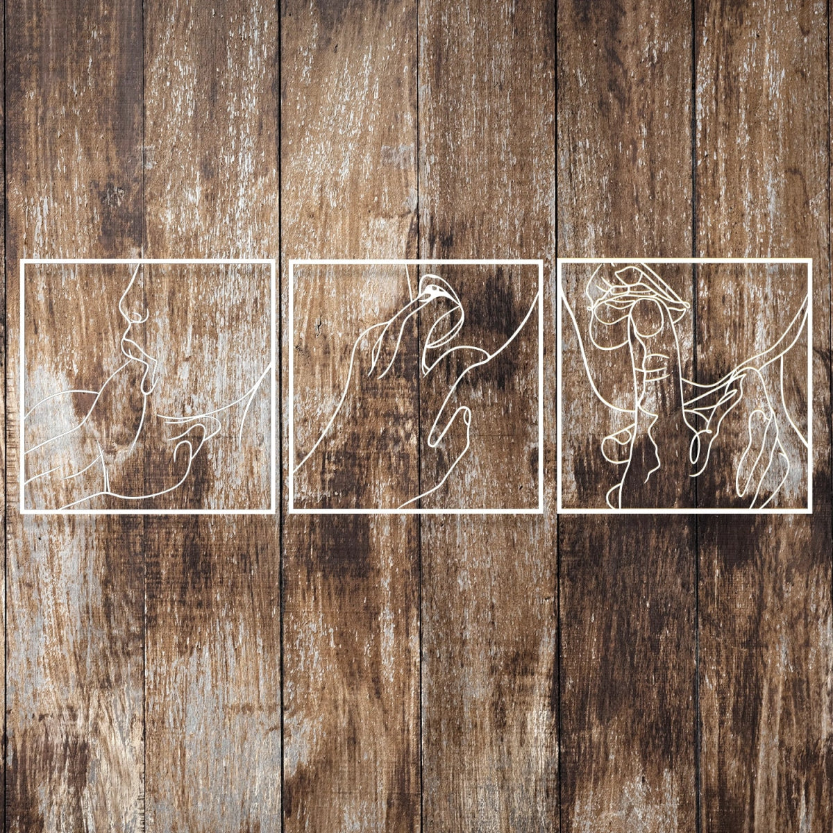 Sensual Line Art Wall Decor - BrossHome Metal Wall Art