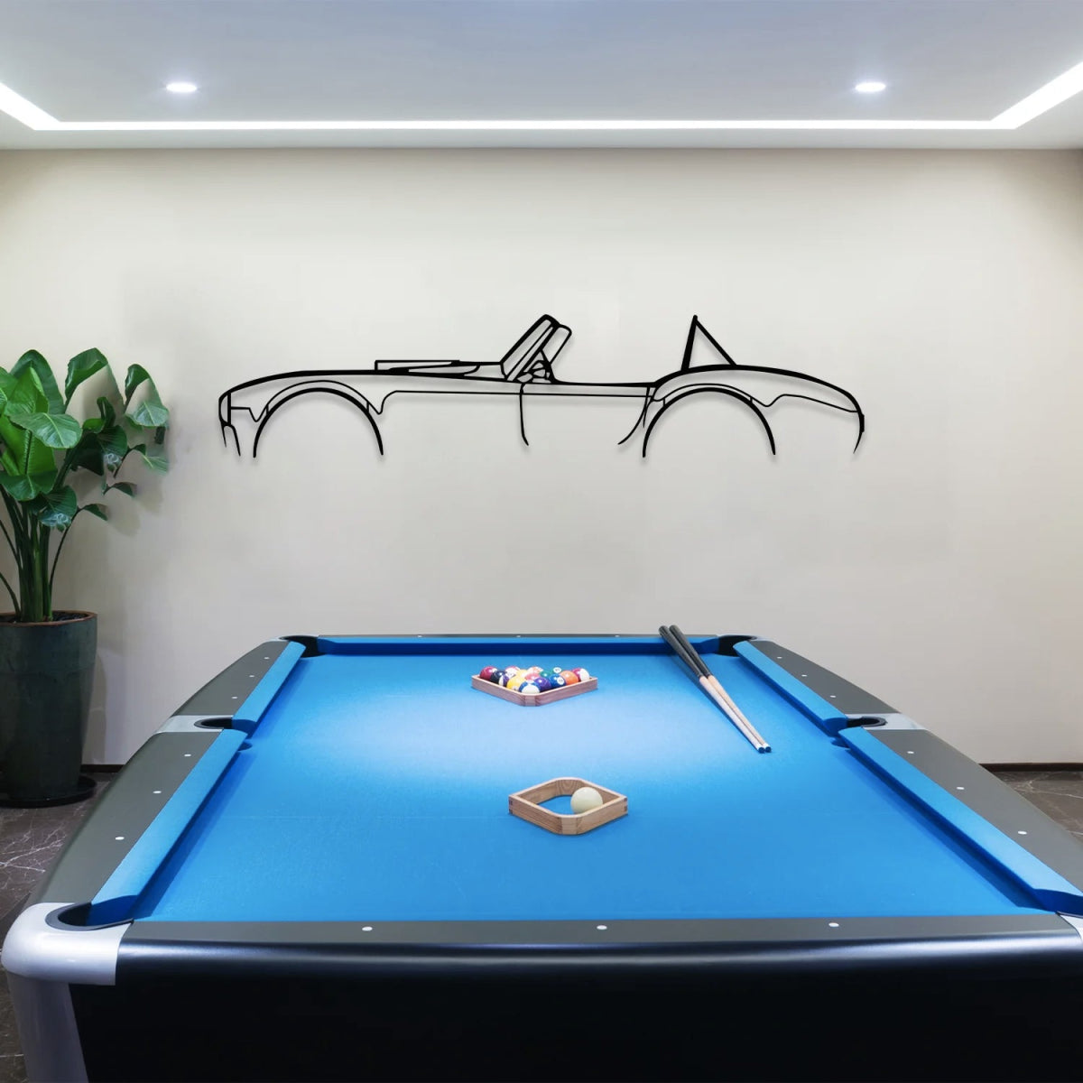 Shelby Cobra Car Metal Silhouette Wall Art - BrossHome Metal Wall Art