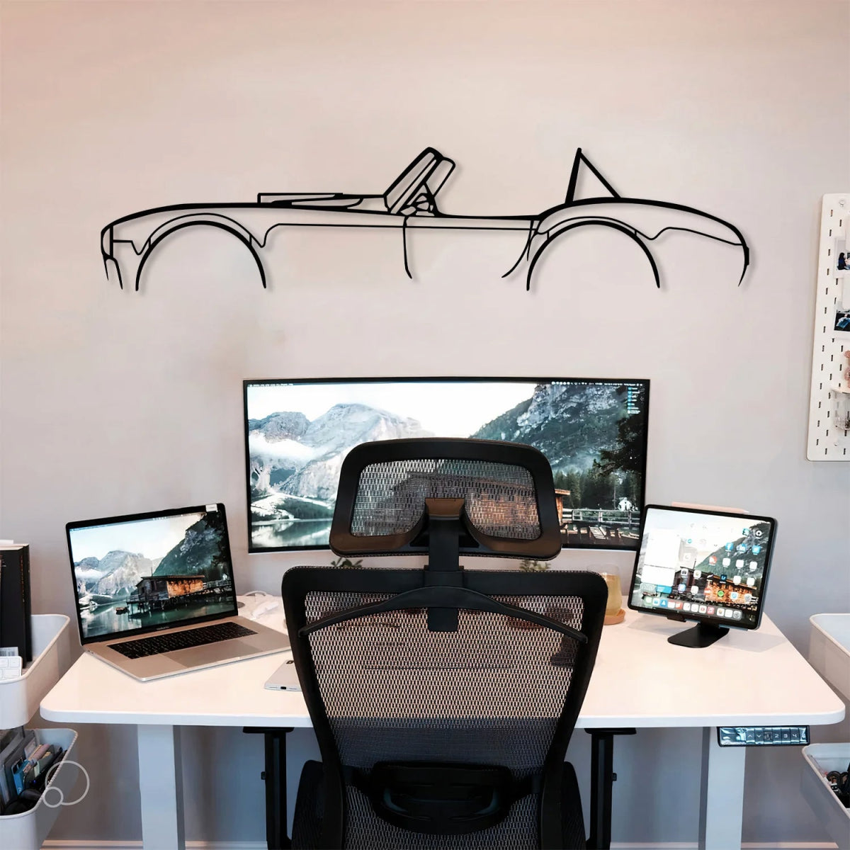 Shelby Cobra Car Metal Silhouette Wall Art - BrossHome Metal Wall Art