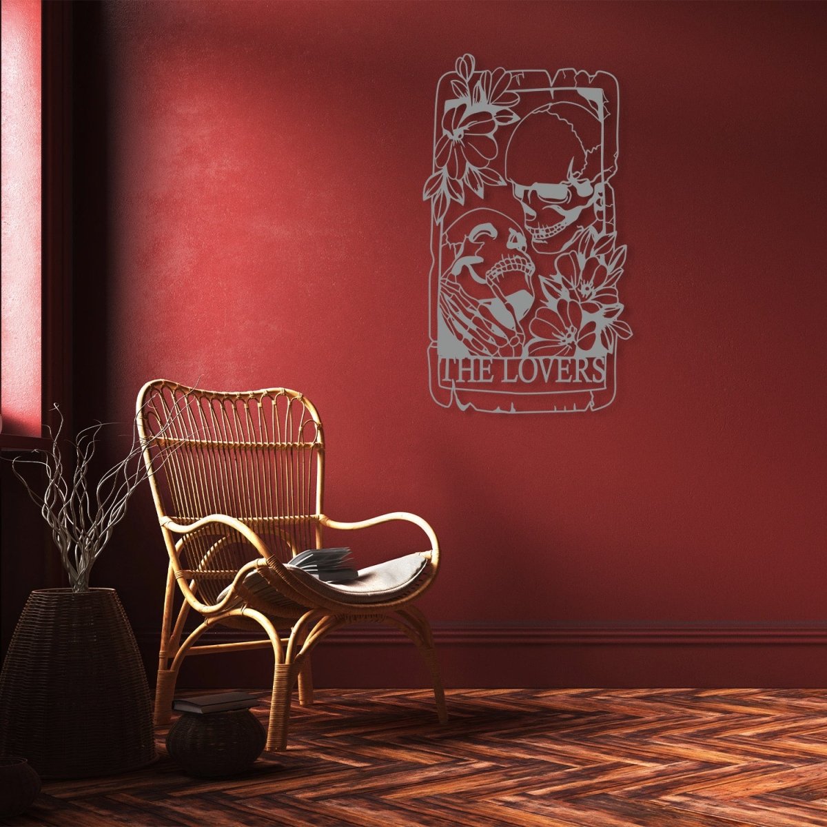 Skulls Kissing, Skeletons Couple In Love Metal Wall Art - BrossHome Metal Wall Art